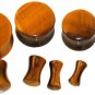 Pair Tiger Eye Stone 0G 8mm Ear Plugs Saddle Ear Stretching Piercing Jewelry Gauge
