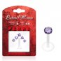 PTFE Labret / Monroe Bonus Pack w/ Purple Interchangeable Push-in Prong Set Tops 16 Gauge 5/16