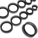 Pair 4G 5mm Black Ear Skin Silicone Tunnels Pair 4G 5mm Black Ear Skin Silicone Tunnels