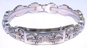 Stainless Steel Skull Biker Bracelet Size 9