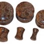 Pair 6G 4mm Jasper Stone Plugs Saddle Ear Stretching Piercing Gauge