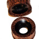 Pair One Inch Buffalo Horn Wood Ear Tunnel Plugs 25mm Double Flared Pair One Inch Buffalo Horn Wood Ear Tunnel Plugs 25mm Double Flared