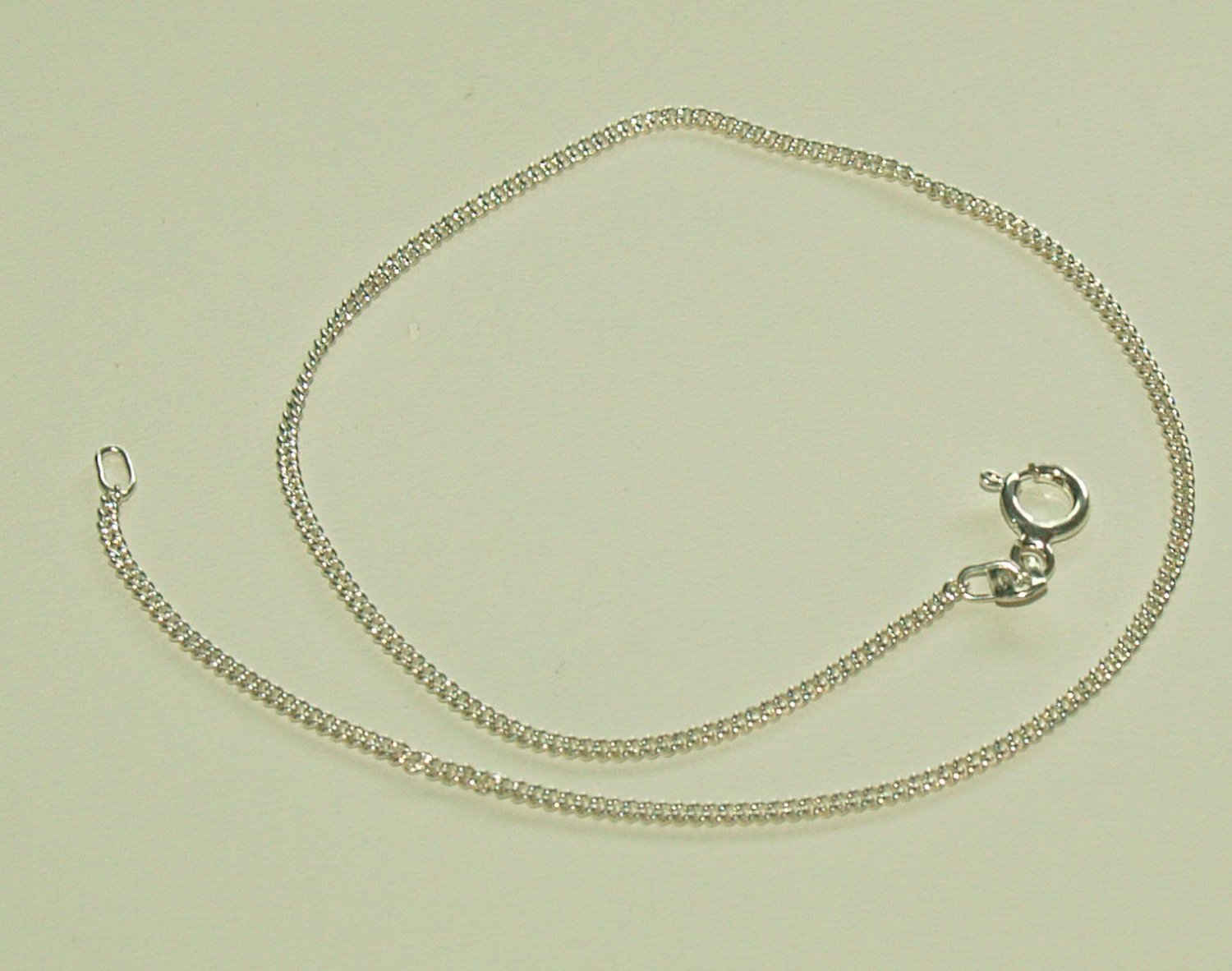 Silver Cable Anklet Chain 9.5 Inches