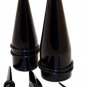 Pair 10G 2.5mm Black Acrylic Ear Taper Expander Gauges Stretcher Plugs