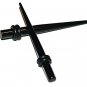 Pair 10G 2.5mm Black Acrylic Ear Taper Expander Gauges Stretcher Plugs