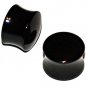 Pair 14mm Acrylic Black Saddle Ear Plugs 9/16 Gauge