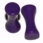 Pair 8G Acrylic Purple Saddle Ear Plugs 3.2mm Gauges