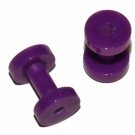Pair 8G 3.2mm Acrylic Purple Ear Tunnel Screw On Plugs Gauges Earring Pair 8G 3.2mm Acrylic Purple Ear Tunnel Screw On Plugs Gauges Earring