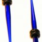 Pair Translucent Blue UV Acrylic Straight 8G 3.2mm Ear Taper Gauges Expander Stretcher Plugs