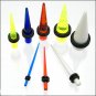 Pair Translucent Blue UV Acrylic Straight 8G 3.2mm Ear Taper Gauges Expander Stretcher Plugs