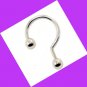Curved Lippy Loop Labret 14G 1/4 Lip Ring Stud Piericng Jewelry 6mm