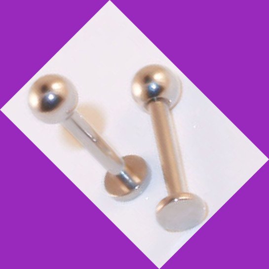 Stainless Steel Ball Lip Labret Ring Stud Monroe Tragus Chin Piercing