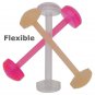 One Acrylic Clear Flexible Half Ball 14G Tongue Retainer Ring Barbell Pin Stud Piercing 5/8 Gauge