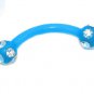 Pair Acrylic Flexible Blue Curved Eyebrow Rings / Tragus/Curved Barbell 16 Gauge