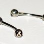 Pair Steel 16G 3/8 Gender Logo Eyebrow Rings / Tragus/Ear Barbell Stud Piercing 16 Gauges, 3/8