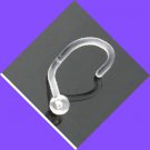 One Acrylic Clear Ball 18G Nose Screw Ring Retainer Piercing Jewelry Gauges