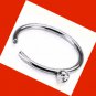 Steel Nose Ring Hoop Piercing Jewelry with Clear Gem 20 Gauges