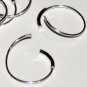 Silver Seamless Continuous Hoop 18G, 3/8 Captive Ring Nose Eyebrow Tragus Lip Ear Ring BCR