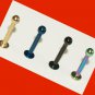 Rainbow Titanium Lip Labret Ring Stud Tragus Earring Chin Piercing Jewelry 14G, 3/8, Ball 3mm