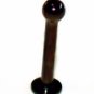 Black Titanium Lip Labret Ring Stud Monroe Tragus Chin Piercing Jewelry  14G, Ball 3mm
