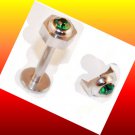 CZ Nuts & Bolts Lip Labret Ring Monroe Stud Jewelry Piercing 14 Gauge CZ Nuts & Bolts Lip Labret Ring Monroe Stud Jewelry Piercing 14 Gauge