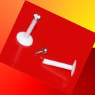 16G White Bio Flex Lip Labret Ring Stud Monroe Tragus Chin Piercing Jewelry with Clear CZ 16G White Bio Flex Lip Labret Ring Stud Monroe Tragus Chin Piercing Jewelry with Clear CZ