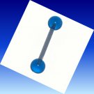 Acrylic Light Blue Flexible UV Glow 14G Tongue Ring Barbell Pin Stud Piercing Gauge, 5/8 Acrylic Light Blue Flexible UV Glow 14G Tongue Ring Barbell Pin Stud Piercing Gauge, 5/8