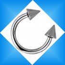 14G 1/2 Spike Horseshoe Circular Barbell Ring Septum Tragus Lip Piercing 14G 1/2 Spike Horseshoe Circular Barbell Ring Septum Tragus Lip Piercing