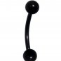 Pair Anodized Ball Black Eyebrow Rings 16G 3/8/ Tragus/Curved Barbell Ring Stud Piercing Gauge