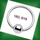 Steel 16G 8mm Captive Bead Ring Nose Septum Hoop Earring Nipple Lips 16G Gauge 5/16 Steel 16G 8mm Captive Bead Ring Nose Septum Hoop Earring Nipple Lips 16G Gauge 5/16
