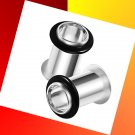 Pair 2G 6mm Steel Single Flare Ear Tunnel Plugs Gauges Stretching Pair 2G 6mm Steel Single Flare Ear Tunnel Plugs Gauges Stretching