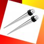 Pair Steel Straight 6G 4mm Ear Taper Expander Gauges Ear Stretching