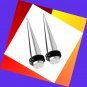 Pair Steel Straight 0G 8mm Ear Taper Expander Gauges Stretching Plugs