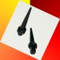 Pair Acrylic Shorty Black Straight 4G 5mm Ear Taper Expander Gauges Stretching Piercing Plugs
