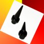 Pair Acrylic Shorty Black Straight 0G 8mm Ear Taper Expander Stretching Gauges Piercing Plugs