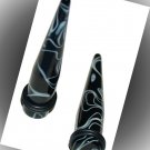 Pair 1/2 12.1mm Swirl Acrylic Ear Taper Expander Stretcher Gauges Pair 1/2 12.1mm Swirl Acrylic Ear Taper Expander Stretcher Gauges