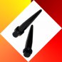 Pair Black Acrylic 0G 8mm Ear Taper Ear Expander Ear Stretcher Gauges