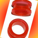 Pair UV Acrylic Red 5/8 16mm Ear Tunnel Plugs Screw On Flesh Gauges Pair UV Acrylic Red 5/8 16mm Ear Tunnel Plugs Screw On Flesh Gauges