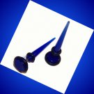 Pair 16G UV Acrylic Blue Fake Taper Ear Cheater Plugs 0g Pair 16G UV Acrylic Blue Fake Taper Ear Cheater Plugs 0g