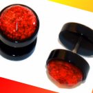 Pair Acrylic Red Quartz Ear Cheater Illusion Fake Plugs 16 Gauges, Look 11mm Pair Acrylic Red Quartz Ear Cheater Illusion Fake Plugs 16 Gauges, Look 11mm