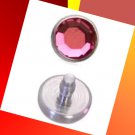 Pink CZ Dermal Anchor Top Piercing for 14G bases, Disc 3.6mm Pink CZ Dermal Anchor Top Piercing for 14G bases, Disc 3.6mm