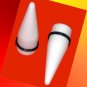 Pair White Acrylic 5/8 16mm Ear Taper Expanders Stretching Ear Gauges Plugs