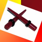 Pair 2G 6mm Red Acrylic Straight Ear Taper Ear Expander Stretcher Gauges Plugs Pair 2G 6mm Red Acrylic Straight Ear Taper Ear Expander Stretcher Gauges Plugs