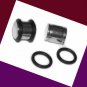 Pair Steel Saddle Ear Plugs 00G Gauges 10mm With O-Rings