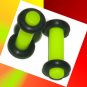 Pair 8G Green Acrylic Saddle Ear Plugs 3.2mm Gauge With O-Rings