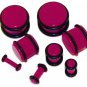 Pair 00Ga Purple Acrylic Saddle Ear Plugs 10mm Gauge w Grooved O-Rings