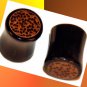 Pair 00G Buffalo Horn Saddle Ear Plugs with Solid Coco Inlay 10mm Gauge