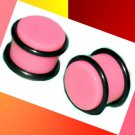 Pair Pink Acrylic Flesh Ear Plugs 9/16 14mm Gauge With Grooved O-Rings Pair Pink Acrylic Flesh Ear Plugs 9/16 14mm Gauge With Grooved O-Rings