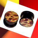 Pair 1/2" Black Acrylic Comando Ear Plugs Gauges 12.7mm Screw Fit on Pair 1/2" Black Acrylic Comando Ear Plugs Gauges 12.7mm Screw Fit on