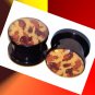 Pair 11.2 mm Acrylic Comando Saddle Ear Plugs 7/16" Gauges Screw on Fit